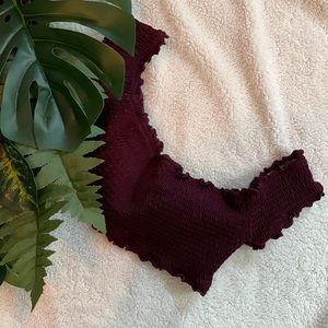 VS Pink off the shoulder bikini top